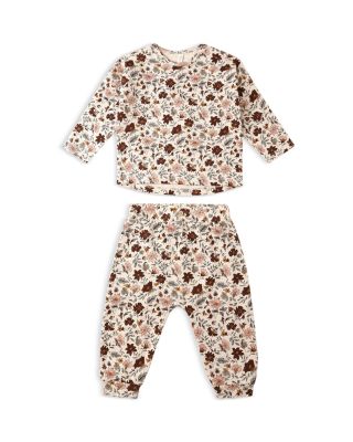 Girls' Posy Print Long Sleeved Tee & Pants Set - Baby