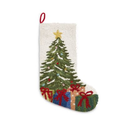 Christmas Tree &amp; Presents Hook Stocking