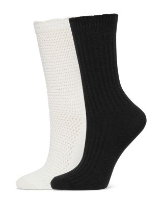 Lattice Crew Socks, Pack of 2