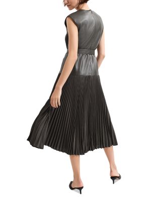 Aria Faux Leather Drop Waist Dress