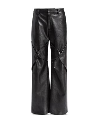 Draped Knee High Rise Pants 