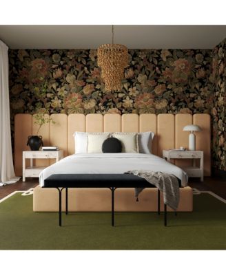 Bryn Linen Bench in Black