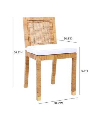  Amara Rattan Performance Fabric Dining Chair in Natural