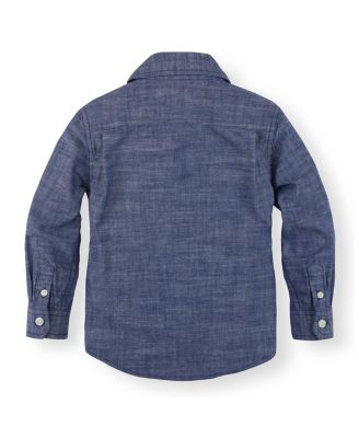 Boys&#39; Organic Long Sleeve Chambray Button Down Shirt - Baby, Little Kid, Big Kid