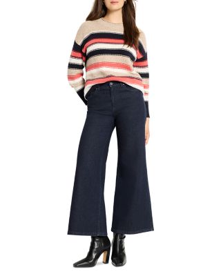 Speckled Knit Striped Sweater