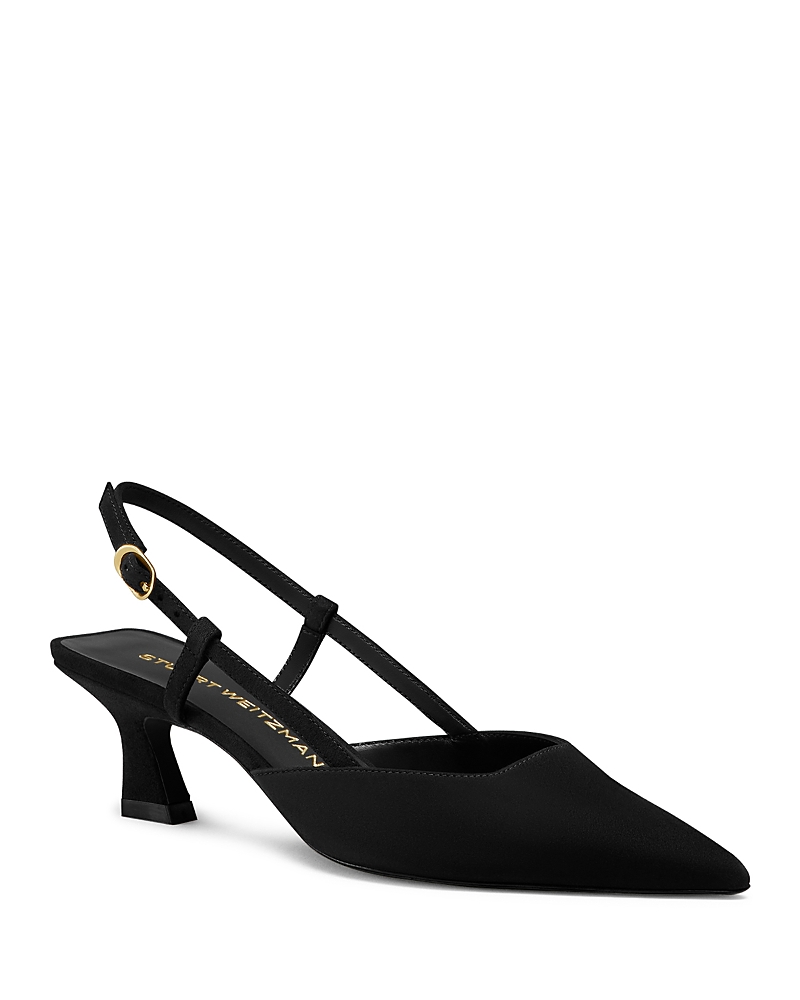 Stuart Weitzman Women's Vinnie 50 Slingback Suede Pumps
