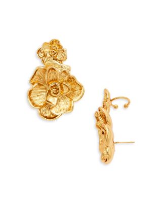 AQUA - x Angelica Hicks Flower Leaf Statement Stud Earrings - Exclusive