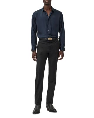 Albany Button Front Silk Shirt