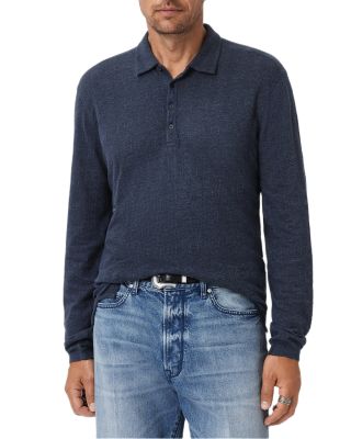 Jalen Jacquard Long Sleeve Polo Shirt