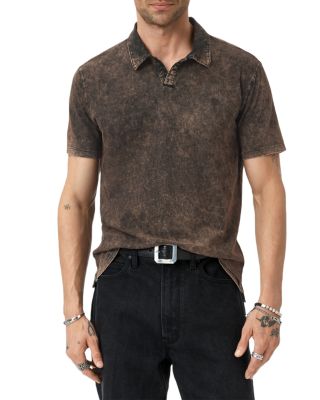 Carsten Open Collar Denim Polo Shirt