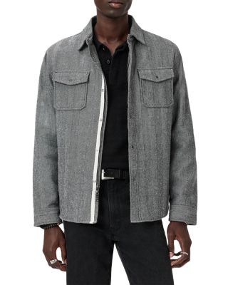 Jameson Herringbone Snap Button Long Sleeve Shirt