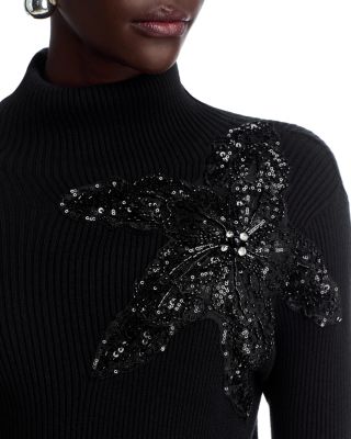 Beaded Flower Sweater