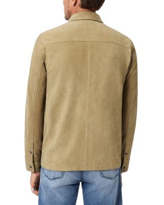 Jonah Herringbone Suede Shirt