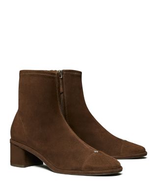 Women's Cap Toe Suede Ankle Boots