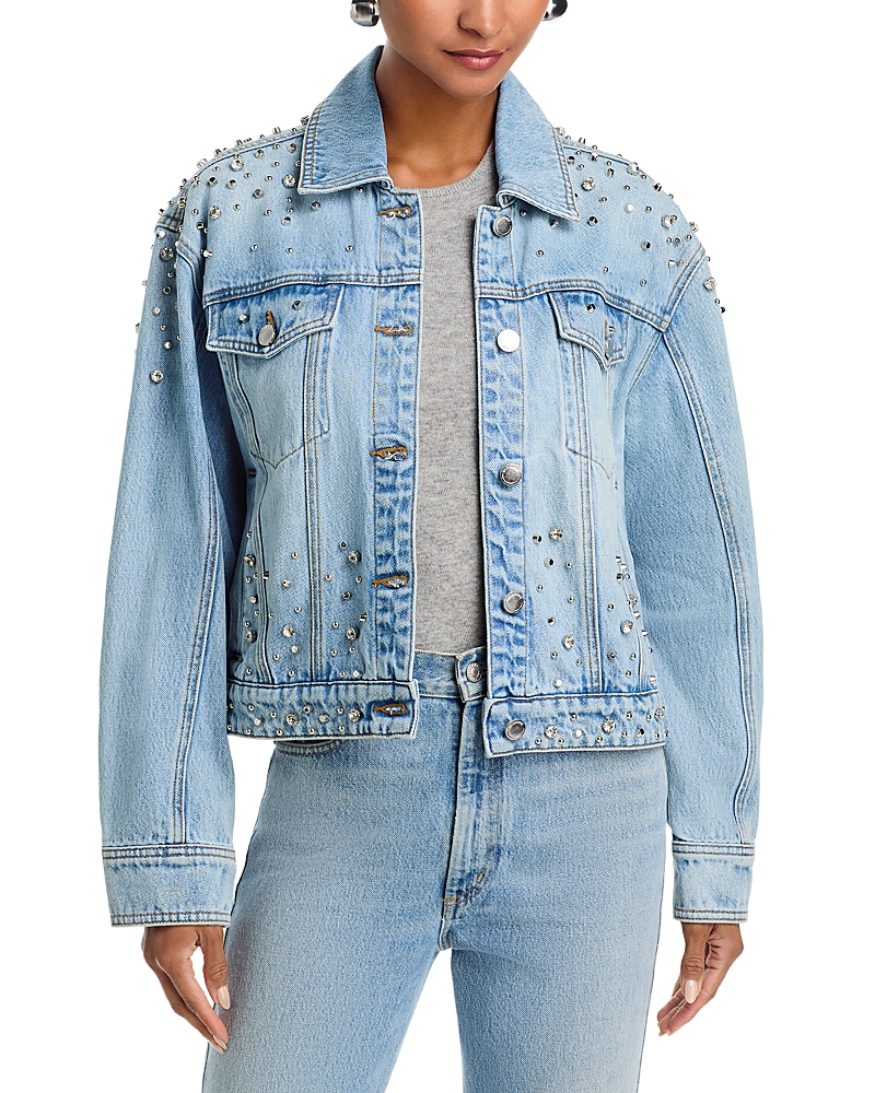 Blanknyc Diamonds In The Sky Denim Trucker Jacket In Blue