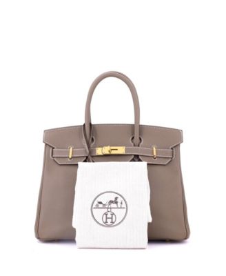  Birkin 30 Handbag Grey Epsom with Gold Hardware