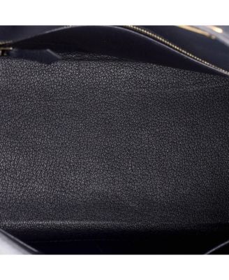 Kelly 28 Handbag Black Epsom with Gold Hardware