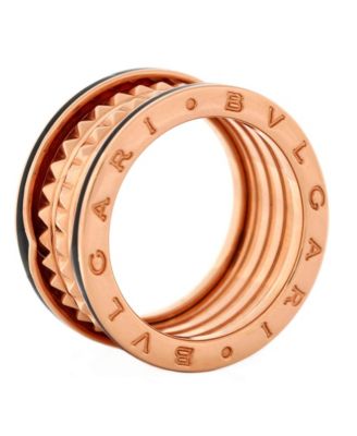  B.Zero1 Rock Four Band Ring 18K Rose Gold and Ceramic