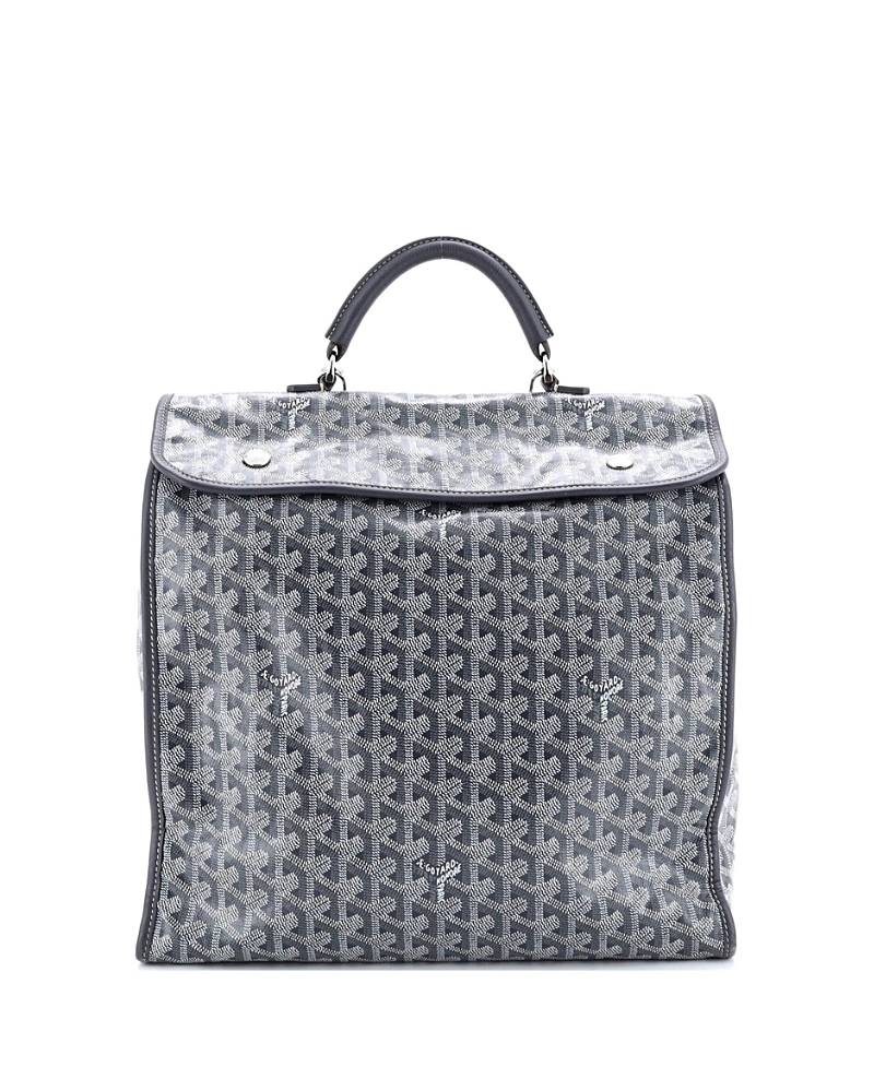 Pre-owned Pre-owned Goyard Goyard Saint Leger Briefcase Backpack Coated Canvas In Gray