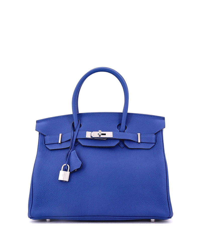 Pre-owned Pre-owned Hermes Hermes Birkin 30 Handbag Blue Togo With Palladium Hardware