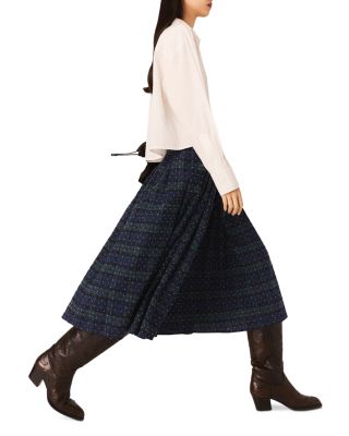 Check Skirt with Rhinestones