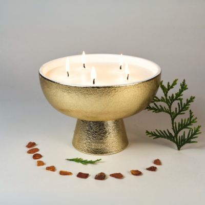 Festive Noble Fir &amp; Amber Giant Ceramic Candle 45 oz.