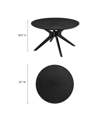  Crossroads Round Wood Coffee Table