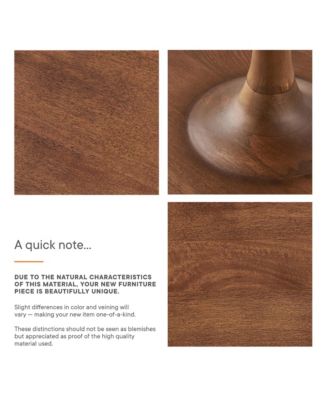  Lina Round Wood Side Table