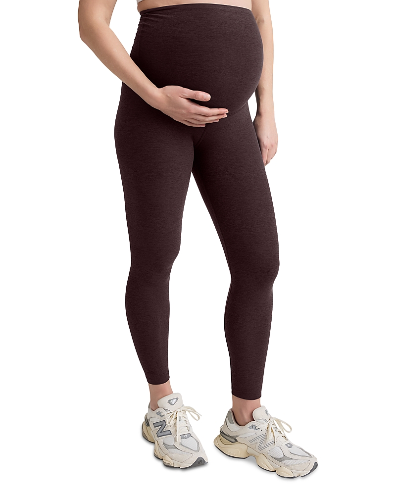 Beyond Yoga Space Dyed Love The Bump Maternity Leggings In Brown