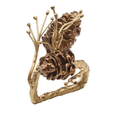 Gilded Pine Napkin Ring