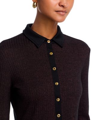 The Knit Contrast Polo Top