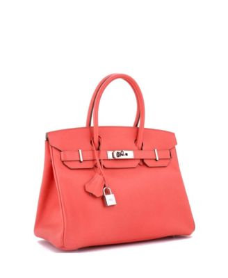 Birkin 30 Handbag Pink Epsom with Palladium Hardware
