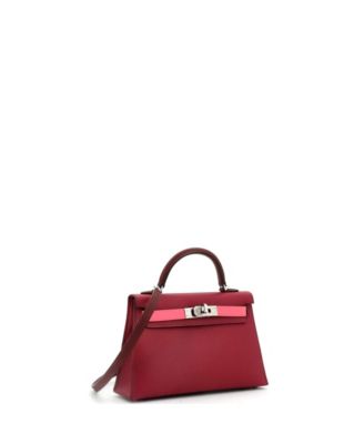Kelly 20 Handbag Tricolor Epsom with Palladium Hardware