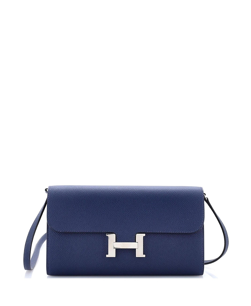 Pre-owned Pre-owned Hermes Hermes Constance To Go Wallet Epsom In Blue