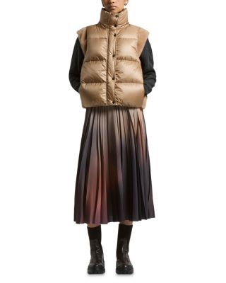 Shearling Trim Down Vest