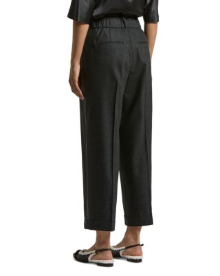 Cropped Cuffed Trousers