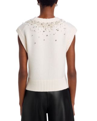 Candra Wool-Blend Round Neck Sweater Vest 