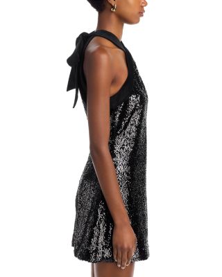 Isla Halter Neck Sequin Mini Dress