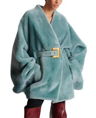 Belted Shearling Coat