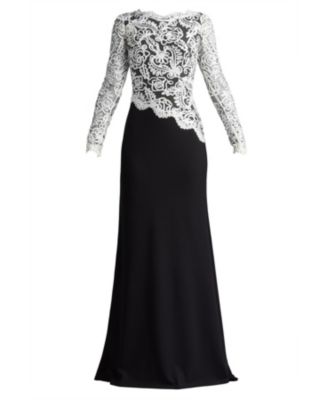 Randall Embroidered Crepe Gown