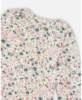 Girls' Organic Cotton Long Sleeve Romper - Baby