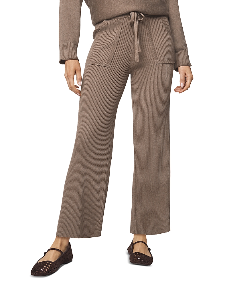 Splendid Georgie Ribbed Drawstring Pants In Brown