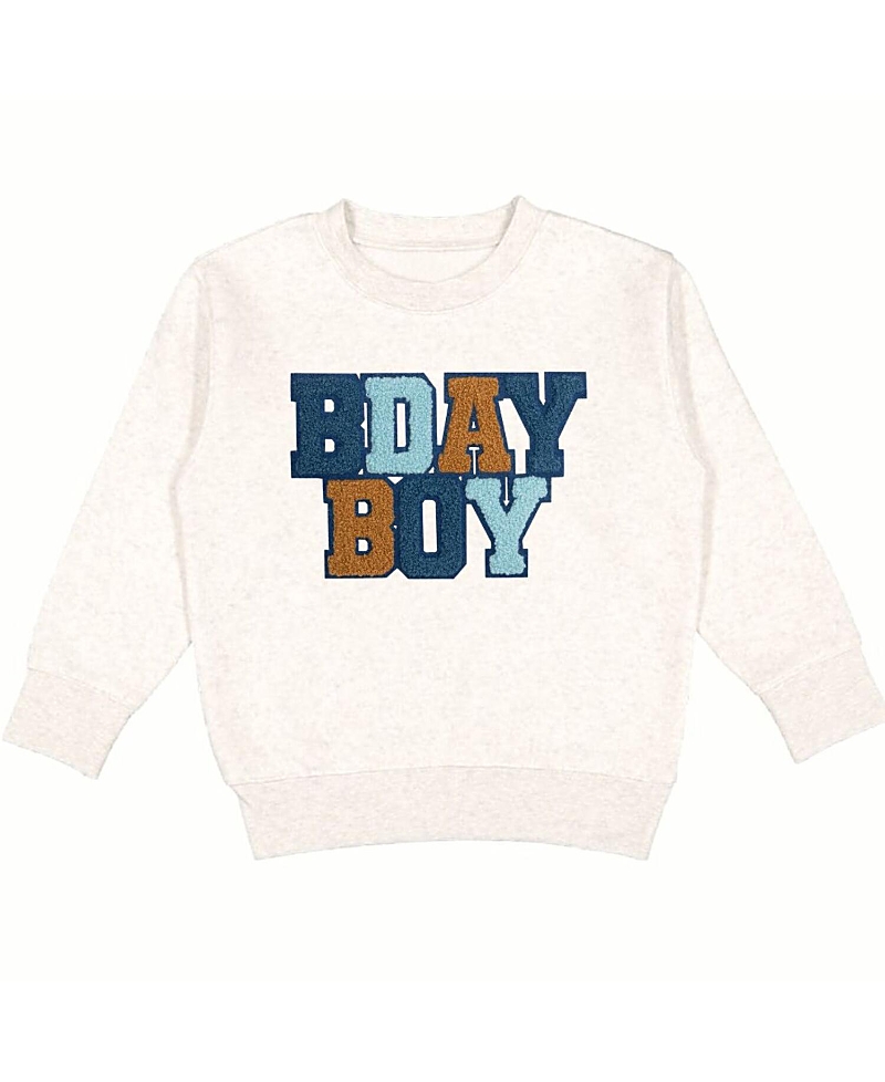Sweet Wink Boy's Birthday Boy Patch Sweatshirt - Little Kid, Big Kid