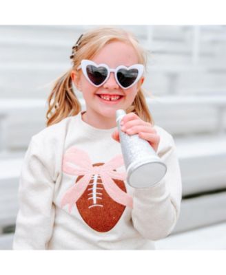 Girl&#39;s Coquette Football Patch Sweatshirt - Baby, Little Kid, Bid Kid