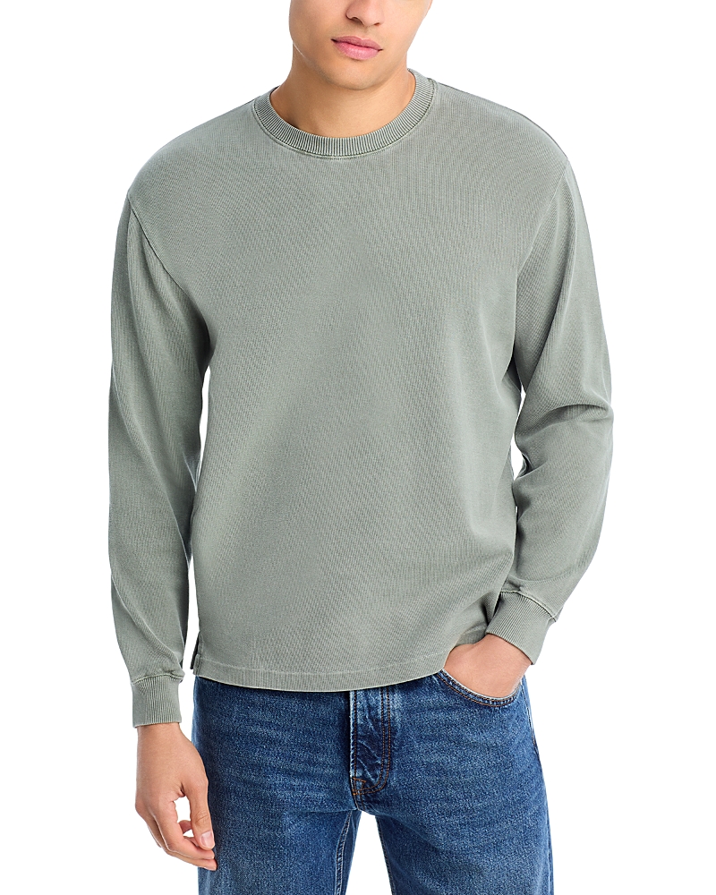 Alex Crane Caza Rib Organic Cotton Sweatshirt In Green