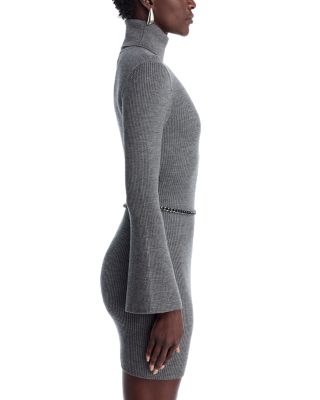 Belted Mini Sweater Dress