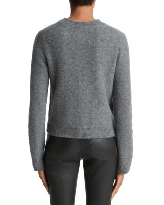 Shrunken Boiled Cashmere Crewneck Cardigan