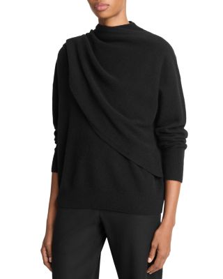 Wool & Cashmere Draped Sweater