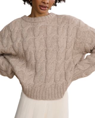 Serena Cable Knit Crewneck Sweater