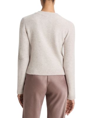 Shrunken Boiled Cashmere Crewneck Cardigan